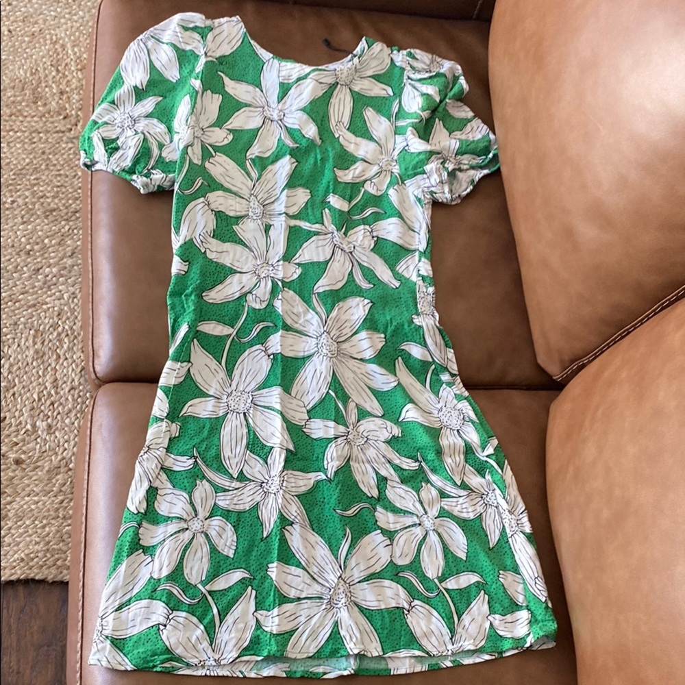 Green Floral Dress Desigual size small bought in ITALY